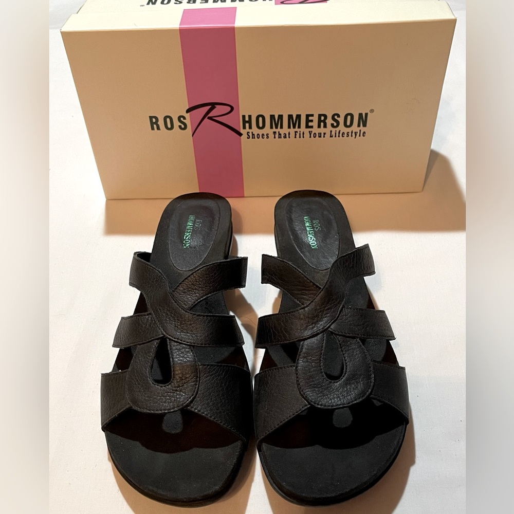 Ros Hommerson Women’s Black Sandals Slides Size 10.5N